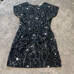 Bohme Black and White Floral Mini Dress